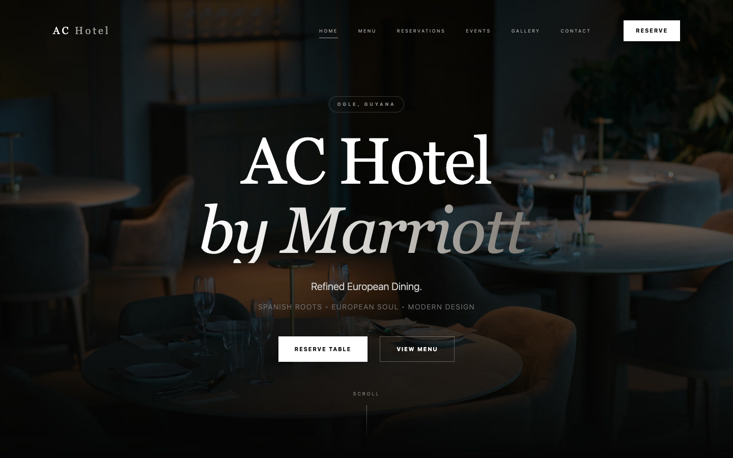 AC Hotels by Marriott home page