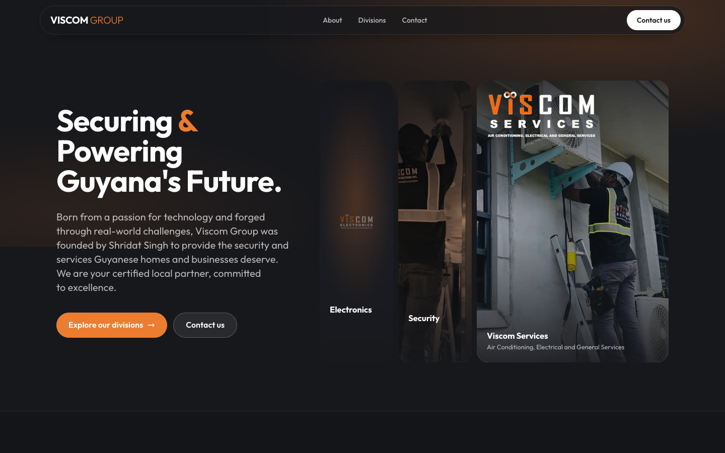 Viscom Group home page